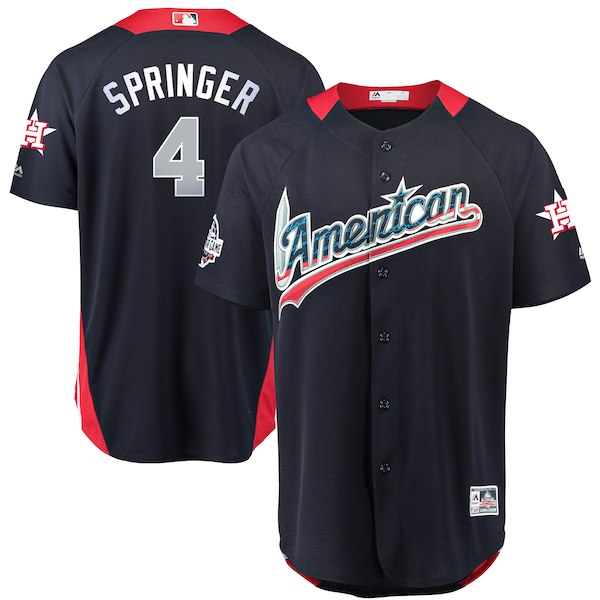 American League #4 George Springer Navy 2018 MLB All-Star Game Home Run Derby Jersey